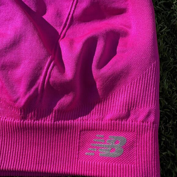 New Balance Sports Bra Womens Small Racerback Seamless Mesh Athletic Gym Workout - Picture 4 of 9